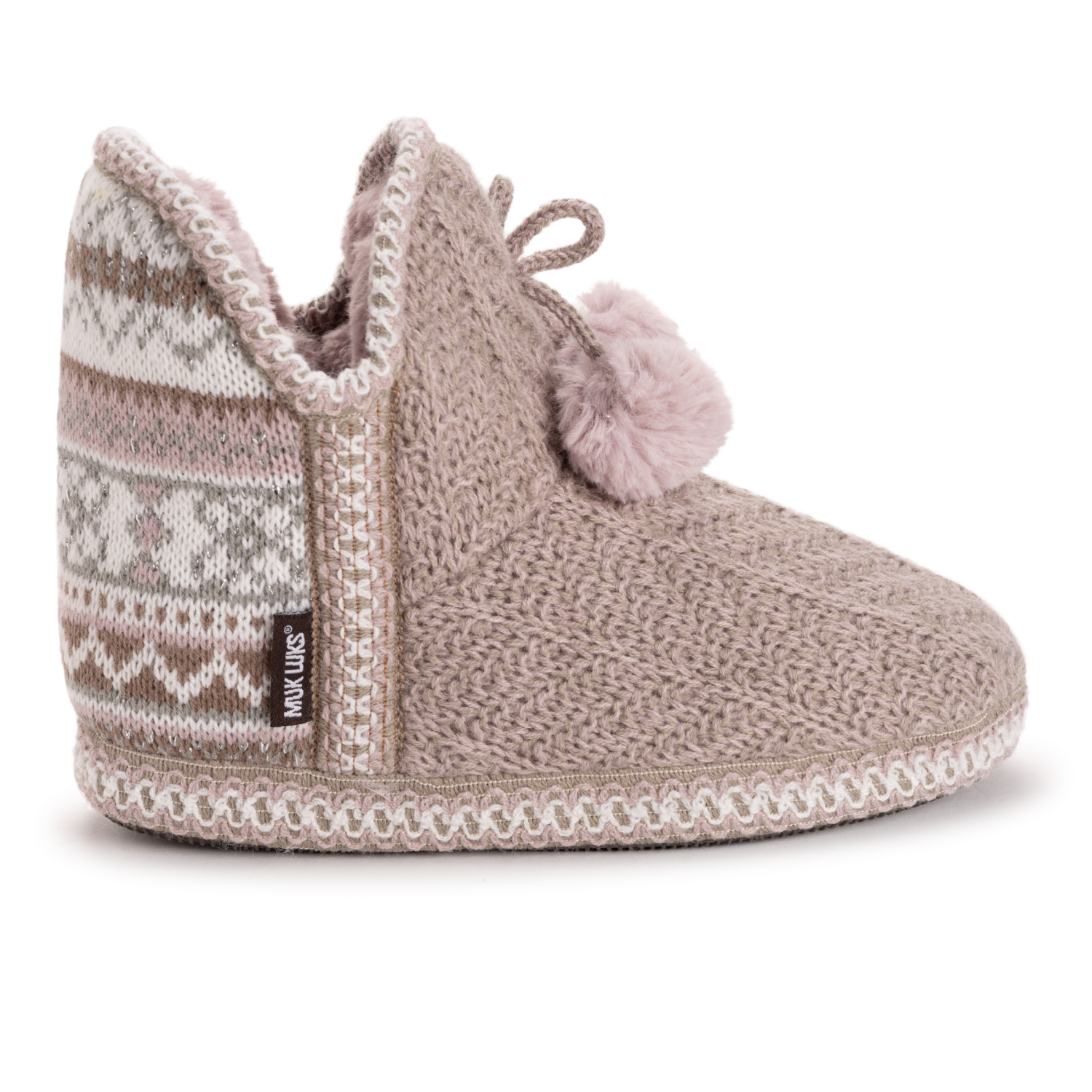 slide 5 of 6, Muk Luks Women's Amira Slippers, Purple, Small (5-6), 1 ct