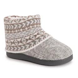 Muk Luks Women's Rochelle Slippers, Grey, Medium (7-8)