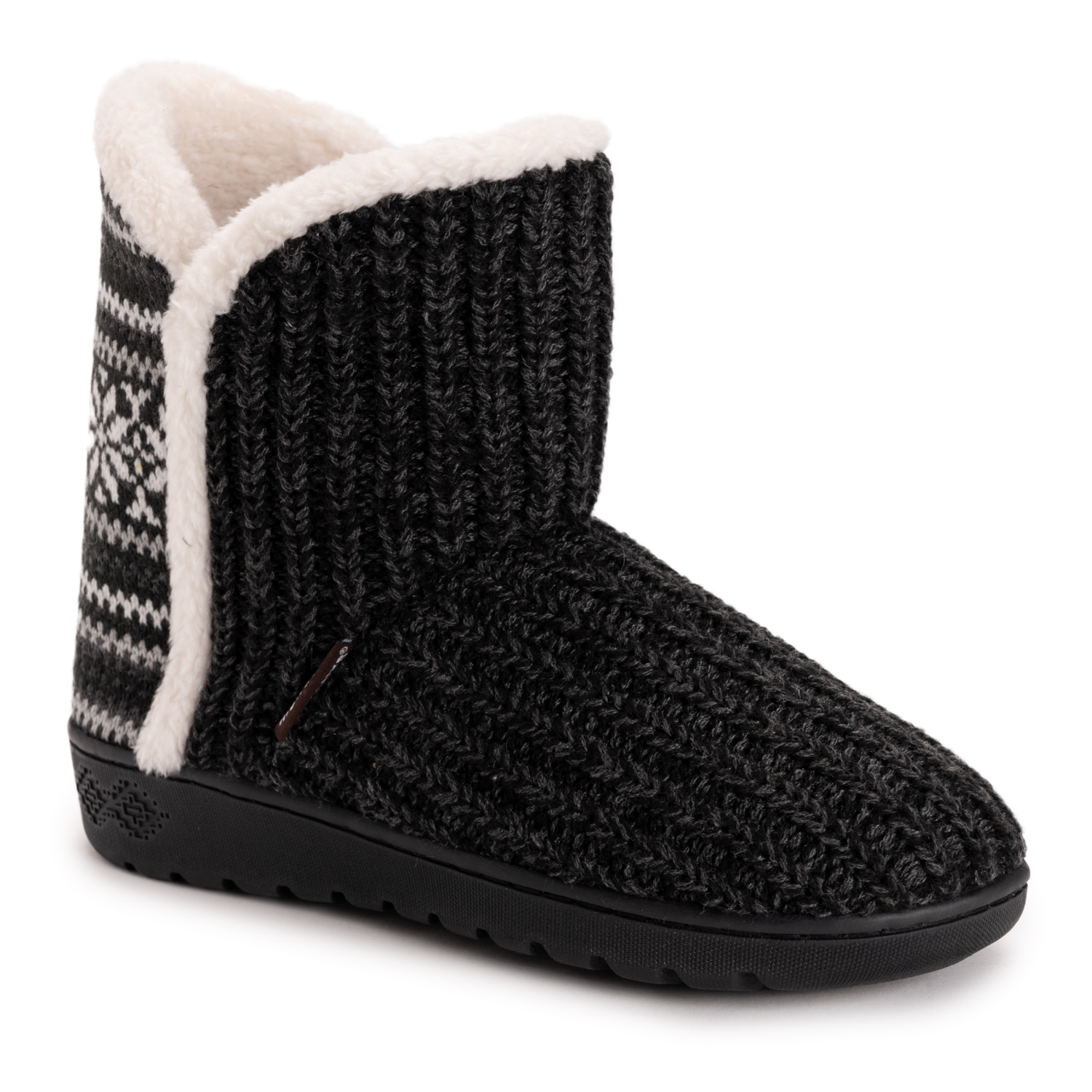 slide 1 of 6, Muk Luks Women's Cheyenne Slipper Black, Small (5-6), 1 ct