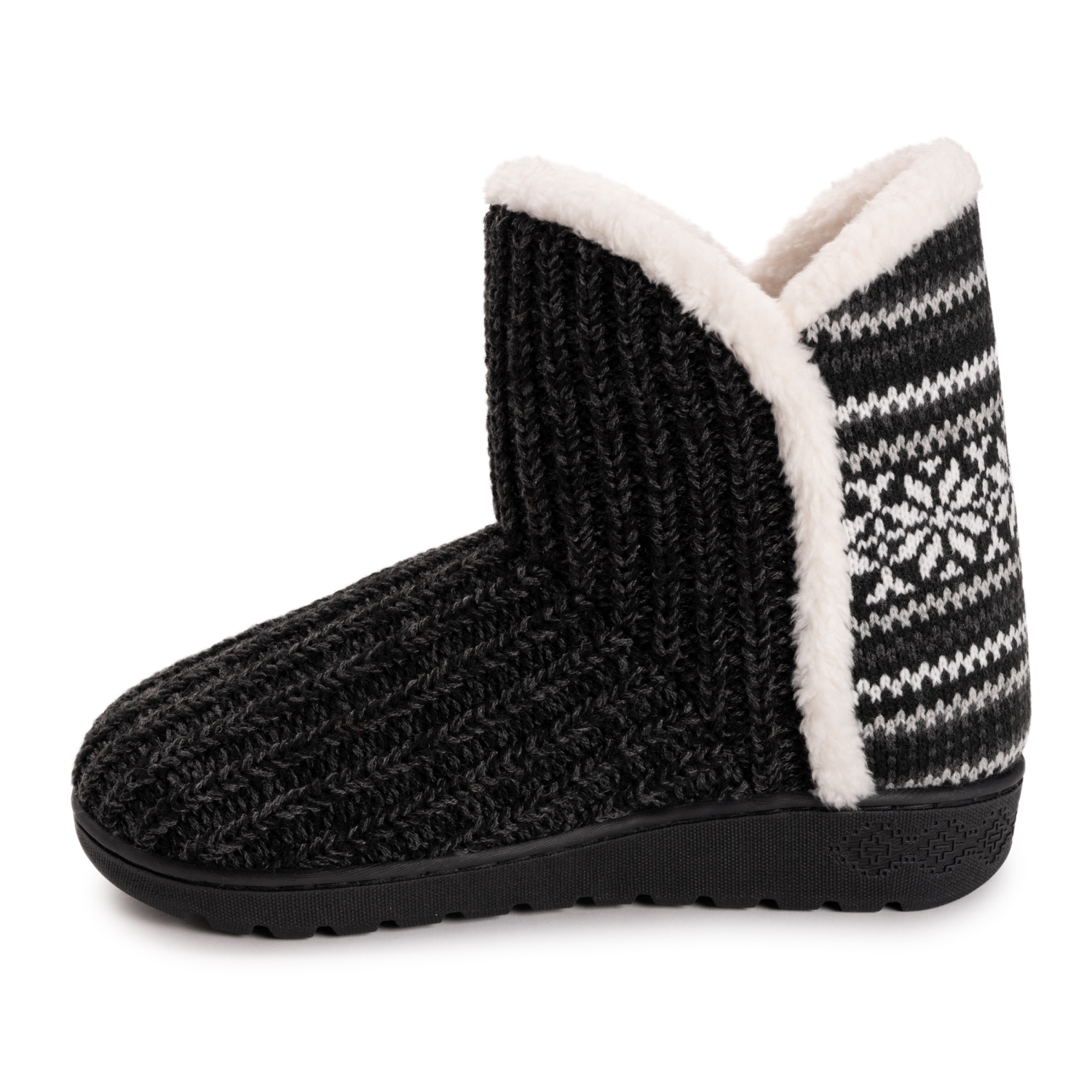 slide 4 of 6, Muk Luks Women's Cheyenne Slipper Black, Large (9-10), LG