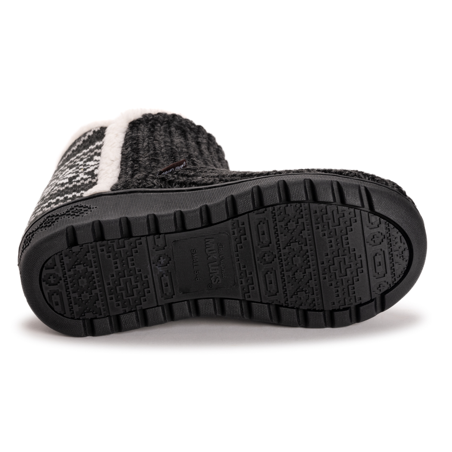 slide 3 of 6, Muk Luks Women's Cheyenne Slipper Black, Xtra Large (11-12), XL