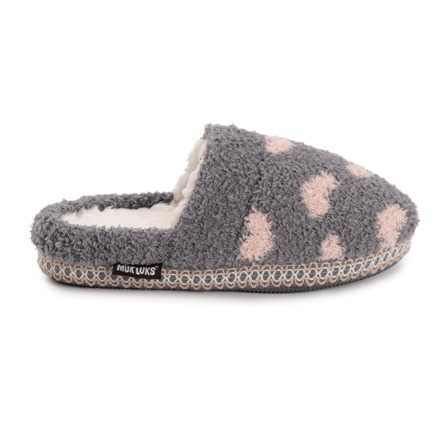 slide 5 of 6, Muk Luks Women's Cozy Hearts Scuff Slipper Pink, Small (5-6), 1 ct