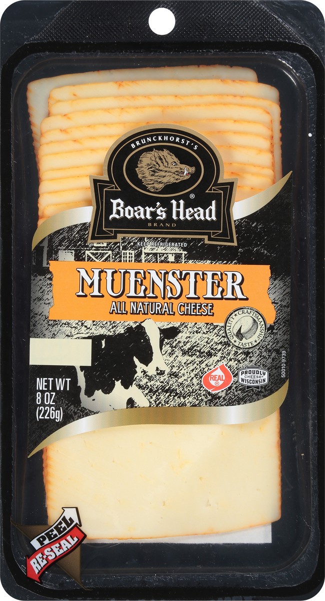 slide 9 of 9, Boar's Head Muenster Cheese, 8 oz