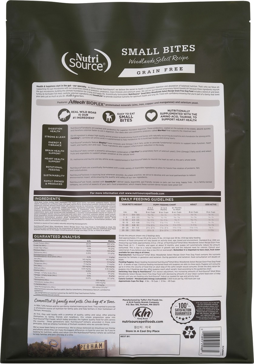 slide 7 of 15, NutriSource Grain Free Small Bites Woodlands Select Recipe Dog Food 12 lb, 192 oz