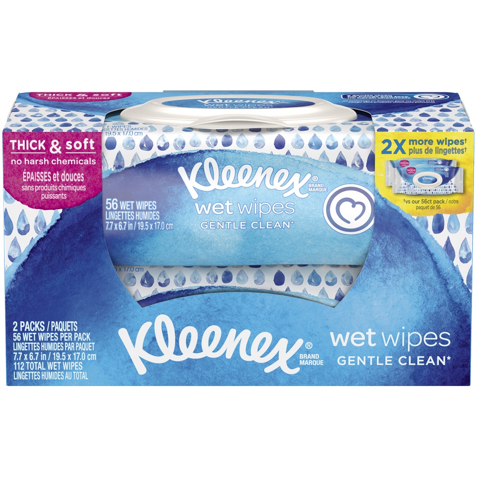 slide 1 of 1, Kleenex Gentle Clean Wet Wipes , 48 ct; 2 pk