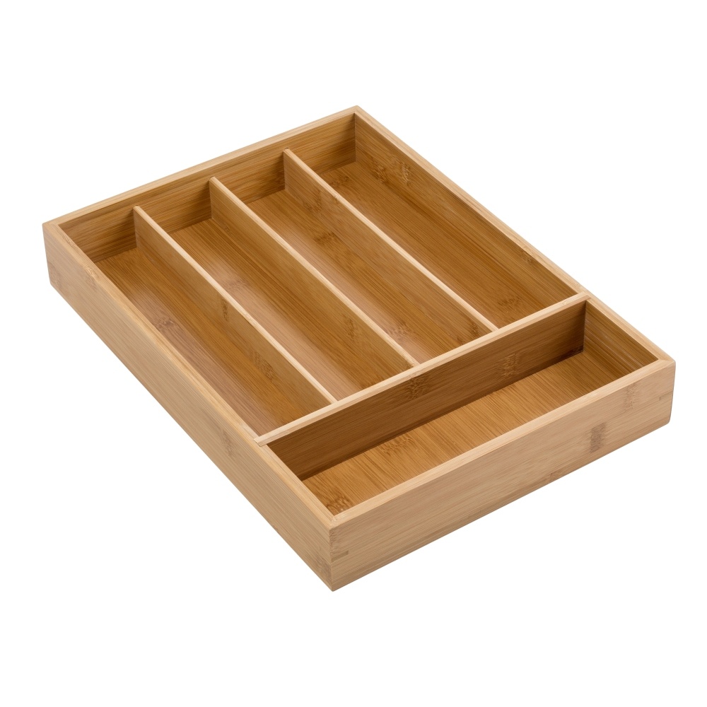 slide 1 of 1, Honey-Can-Do Bamboo Flatware Tray - Brown, 1 ct