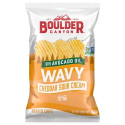 Boulder Canyon 5.5 oz Boulder Canyon Wavy Cheddar Sour Cream Chip