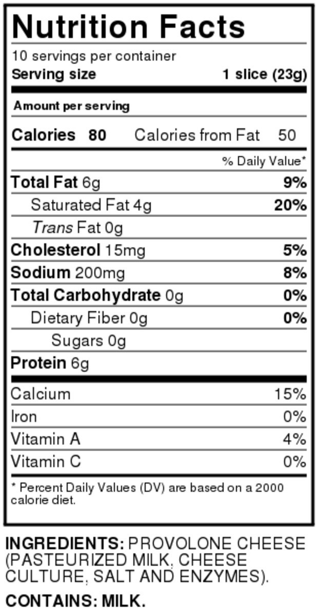 slide 4 of 9, Food Club Deli Style Cheese Provolone Thin Sliced, 8 ct; 8 oz