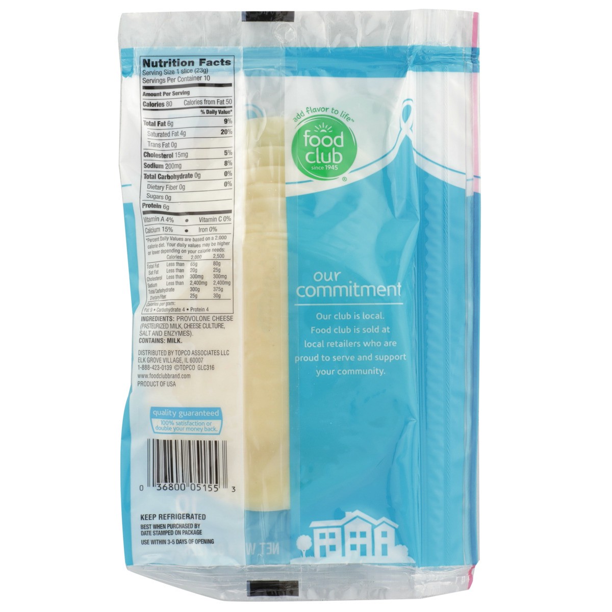 slide 9 of 9, Food Club Deli Style Cheese Provolone Thin Sliced, 8 ct; 8 oz