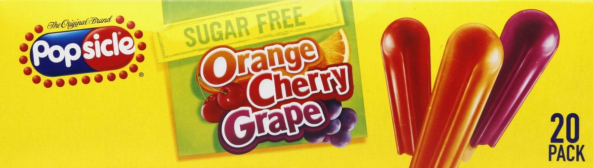 slide 2 of 4, Popsicle Orange Cherry Grape Sugar Free Pops, 20 ct