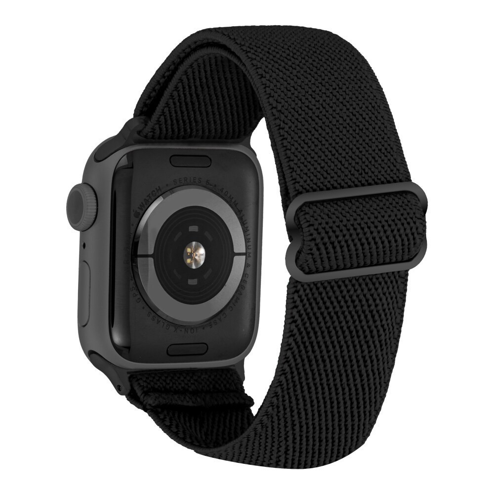 slide 2 of 2, WITHit Apple Watch 42/44/45MM Black Elastic Woven Band w/ slider, 1 ct