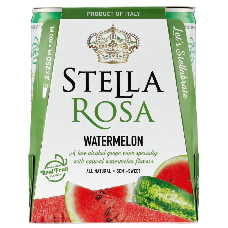 slide 1 of 8, Stella Rosa Watermelon Semi-Sweet Rose Wine 2Pk/250 ml, 2 ct; 50 ml