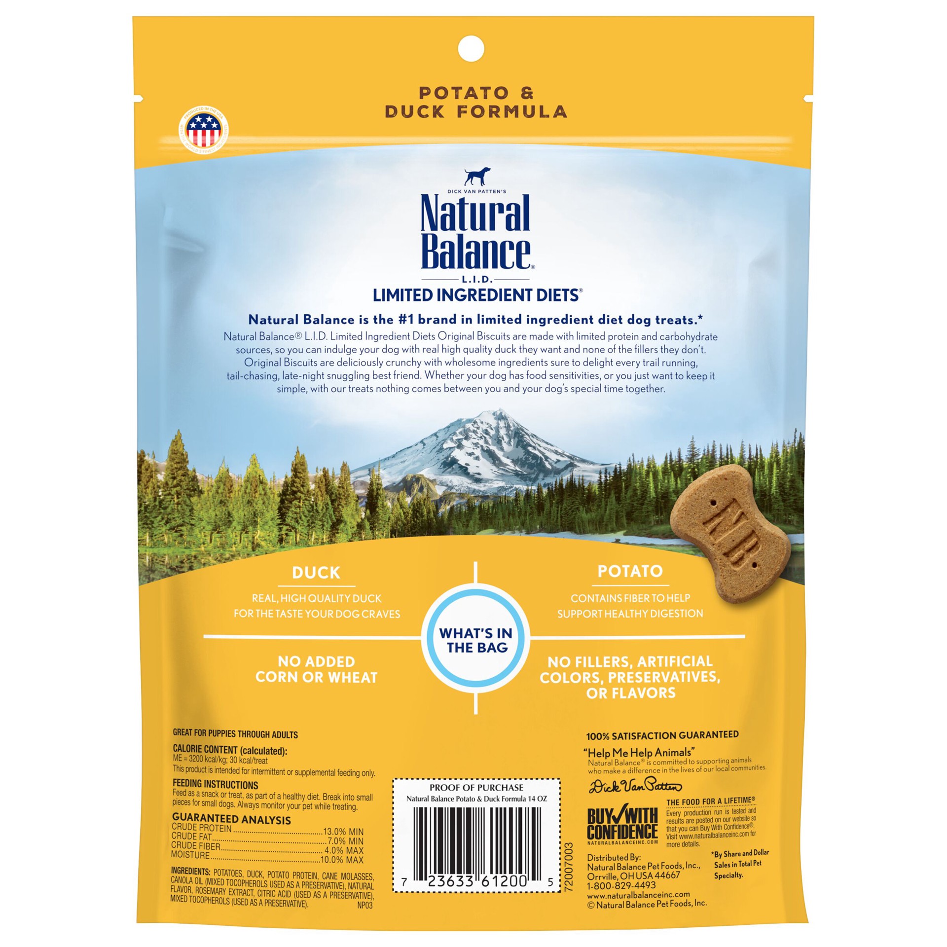 slide 3 of 5, Natural Balance L.I.T. Limited Ingredient Treats Potato & Duck Formula Dry Dog Treats, 14-Ounce, 14 oz