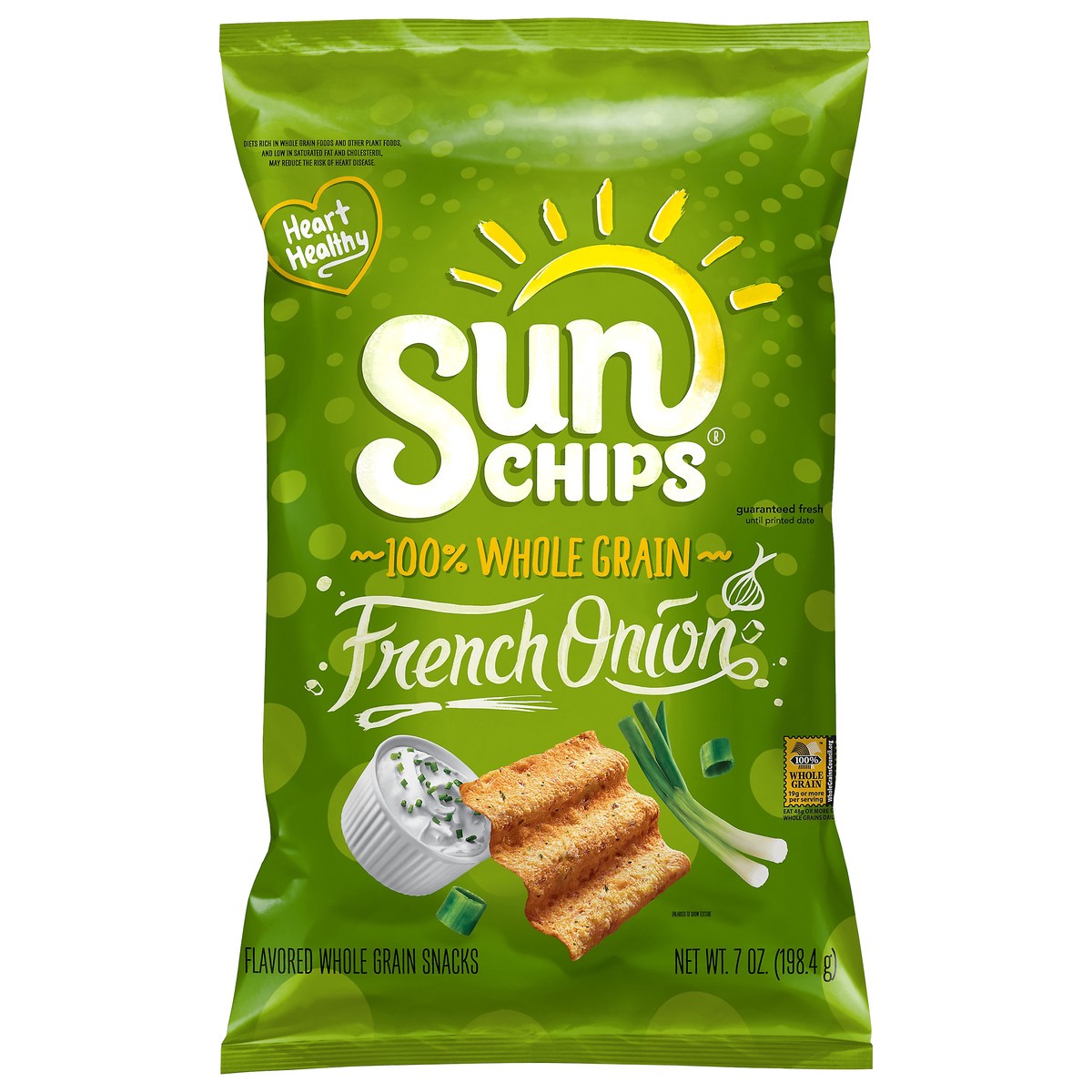 slide 1 of 1, SunChips Flavored Whole Grain Snacks French Onion 7 Oz, 7 oz