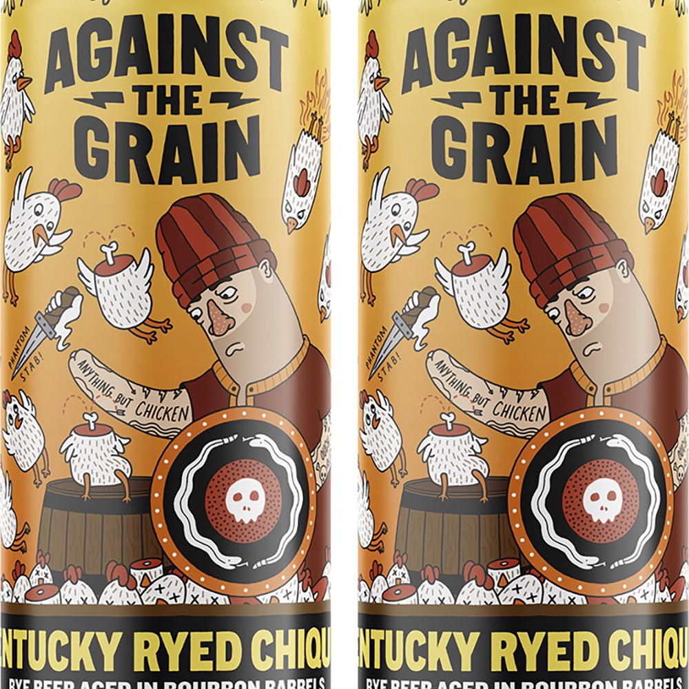 slide 1 of 1, Against The Grain Ky Ryed Chiquen, 16 oz