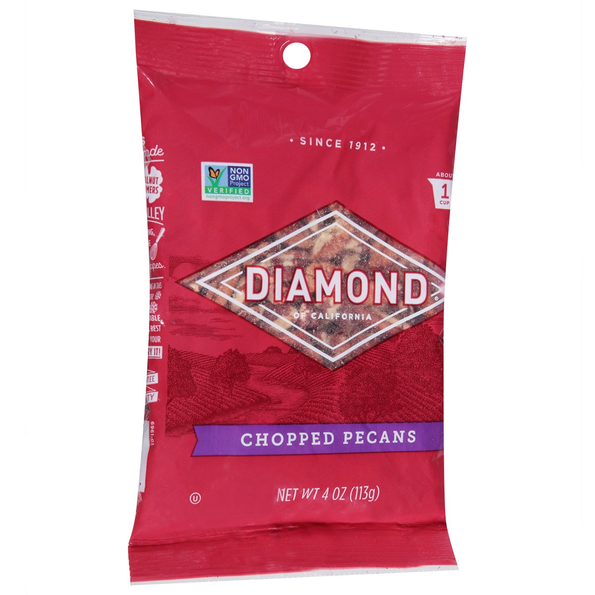 slide 2 of 9, Diamond of California Chopped Pecans, 4 oz