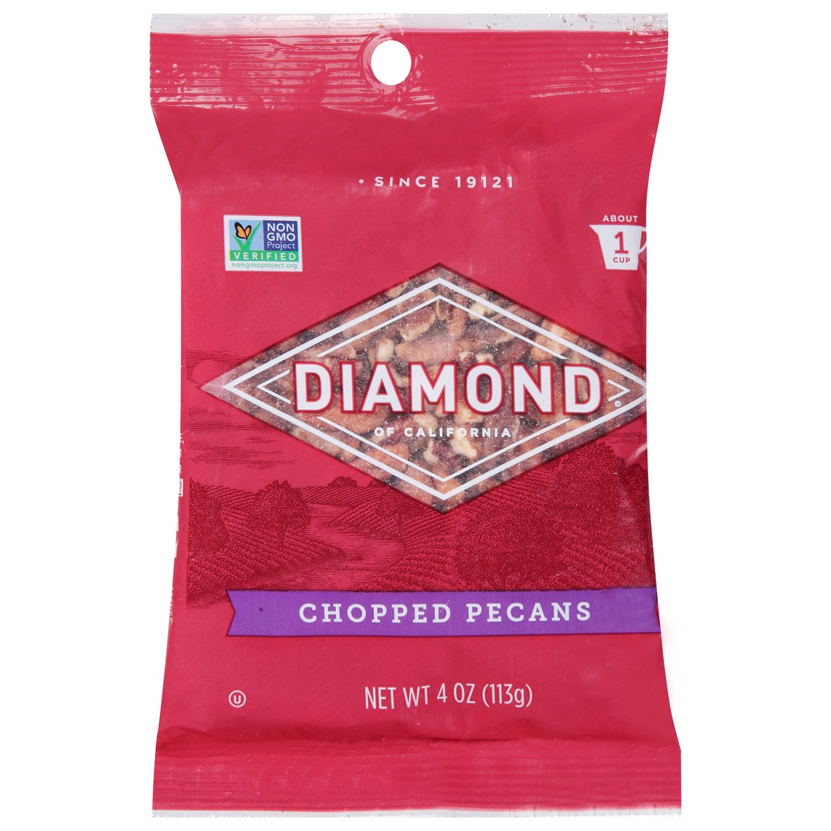 slide 1 of 9, Diamond of California Chopped Pecans, 4 oz