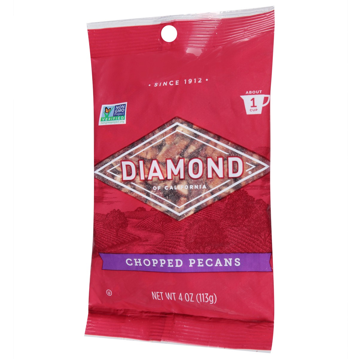 slide 3 of 9, Diamond of California Chopped Pecans, 4 oz