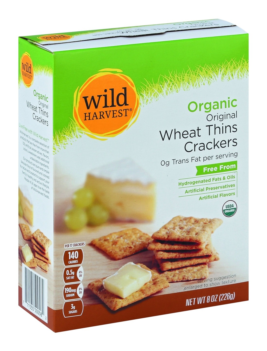 slide 1 of 1, Wild Harvest Organic Wheat Cracker, 8 oz