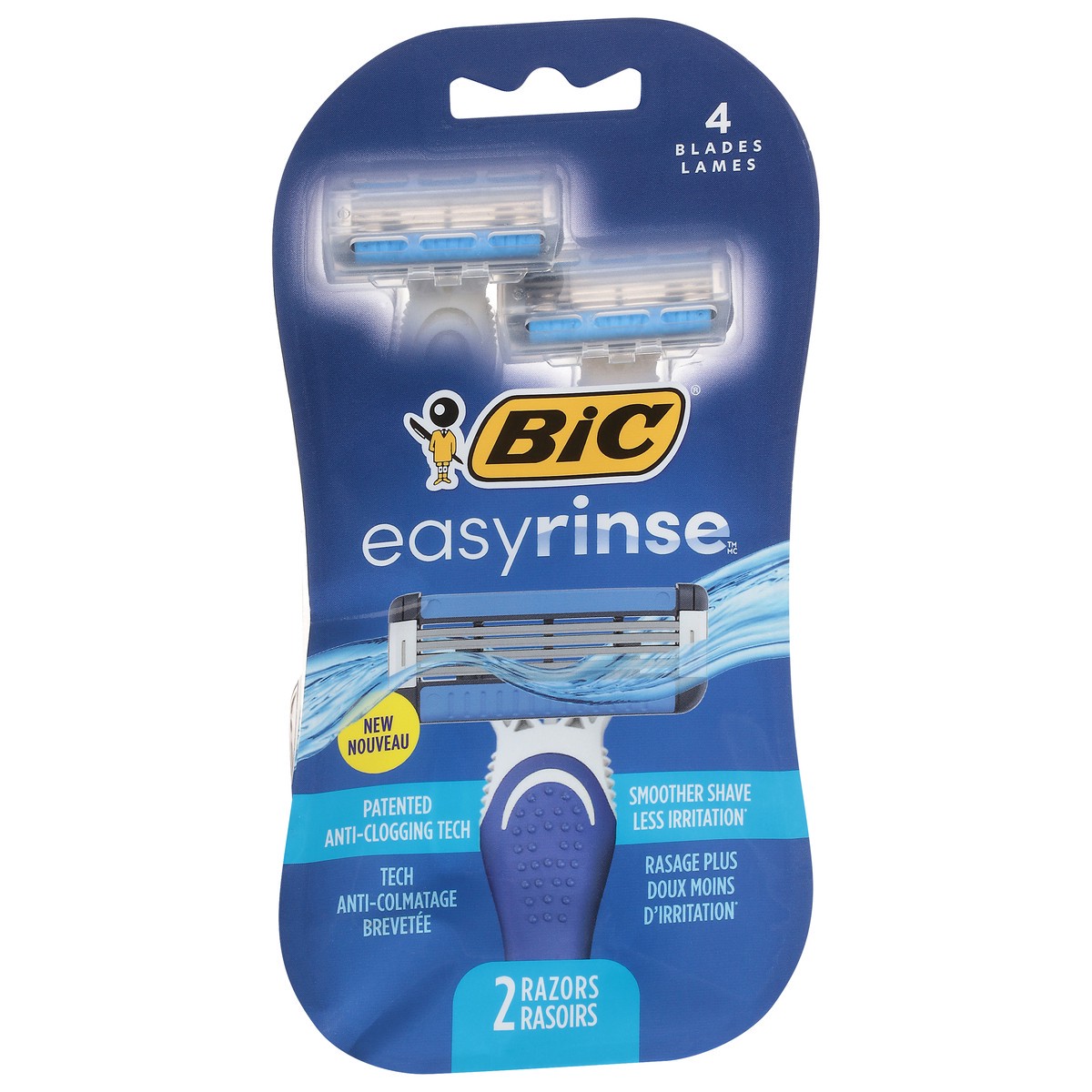 slide 2 of 9, BiC Easy Rinse Men's 4-Blade Disposable Razors - 2ct, 1 ct