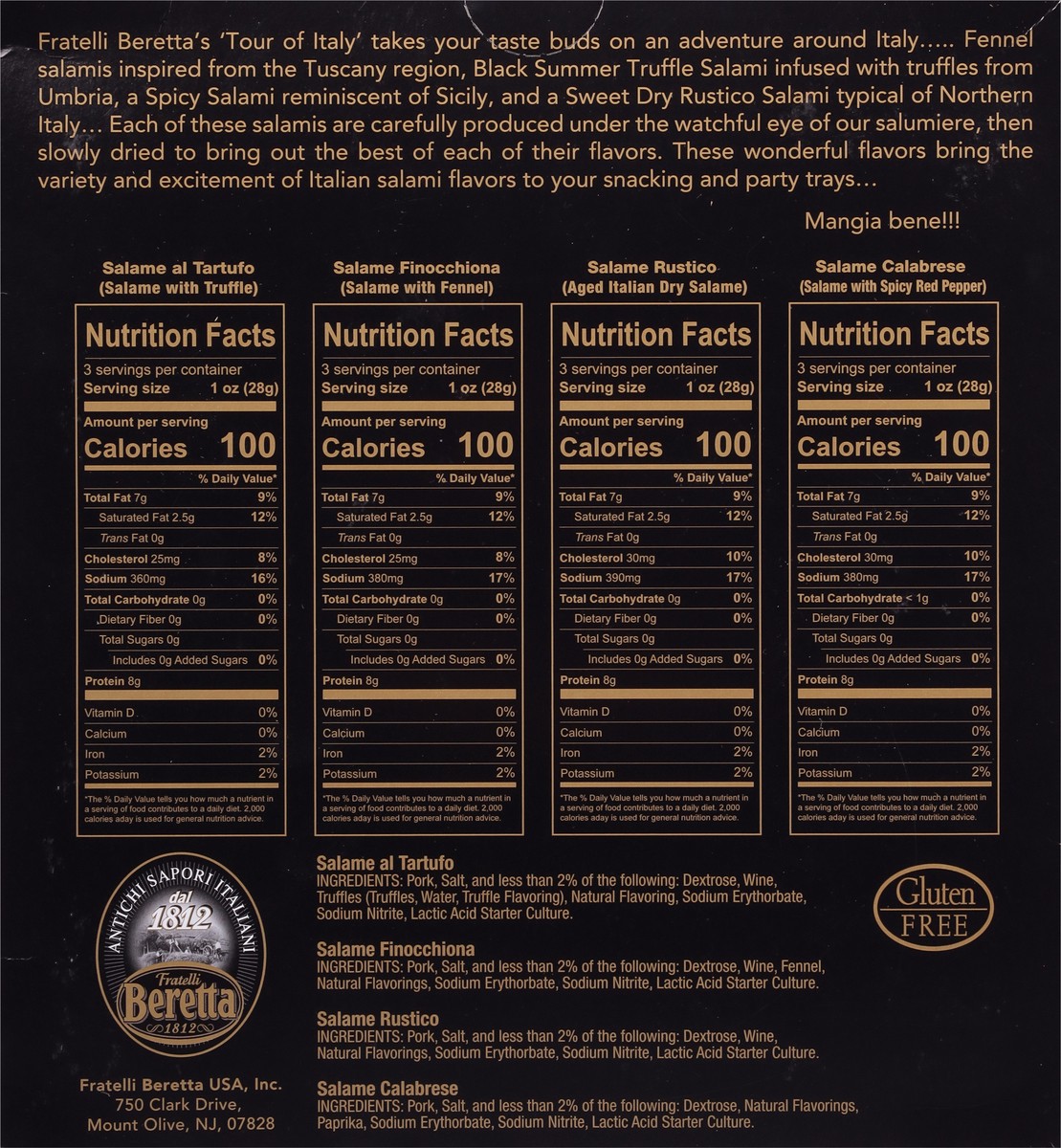 slide 3 of 9, Fratelli Beretta Salame Party 12 oz, 12 oz