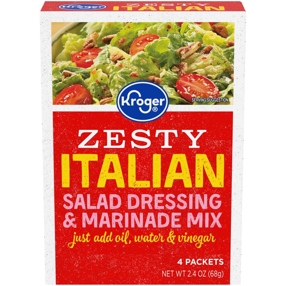 slide 1 of 1, Kroger Zesty Italian Salad Dressing & Seasoning Mix, 2.4 oz