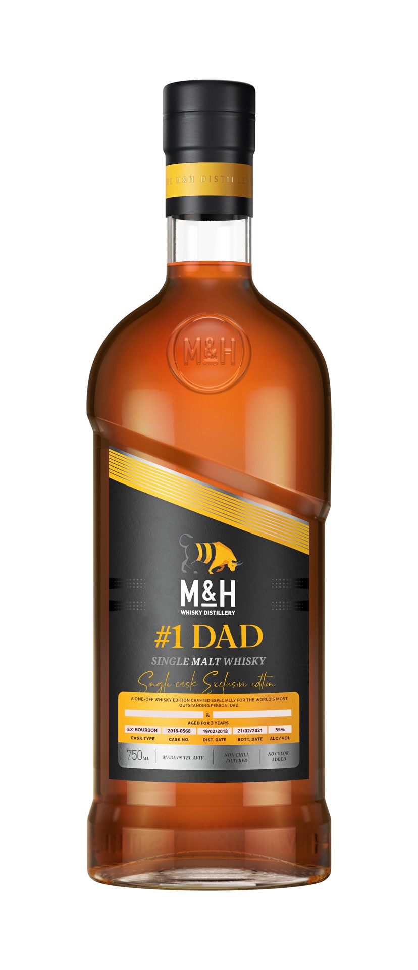 slide 1 of 1, M&H Whisky - Father's Day Ex-Bourbon Cask, 750 ml