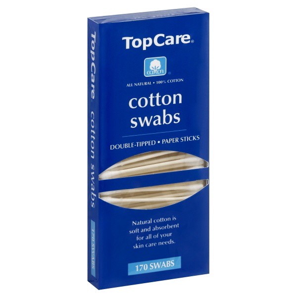 slide 1 of 2, Topcare Cotton Swabs, 170 ct