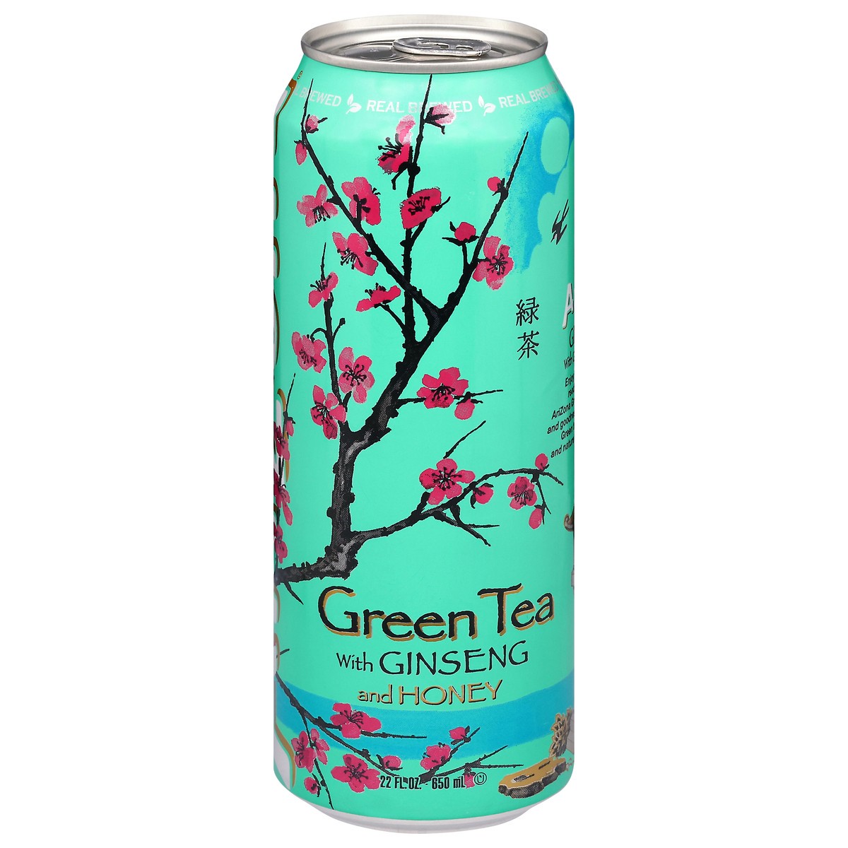 slide 3 of 4, AriZona Green Tea with Ginseng and Honey 22 fl oz, 22 fl oz