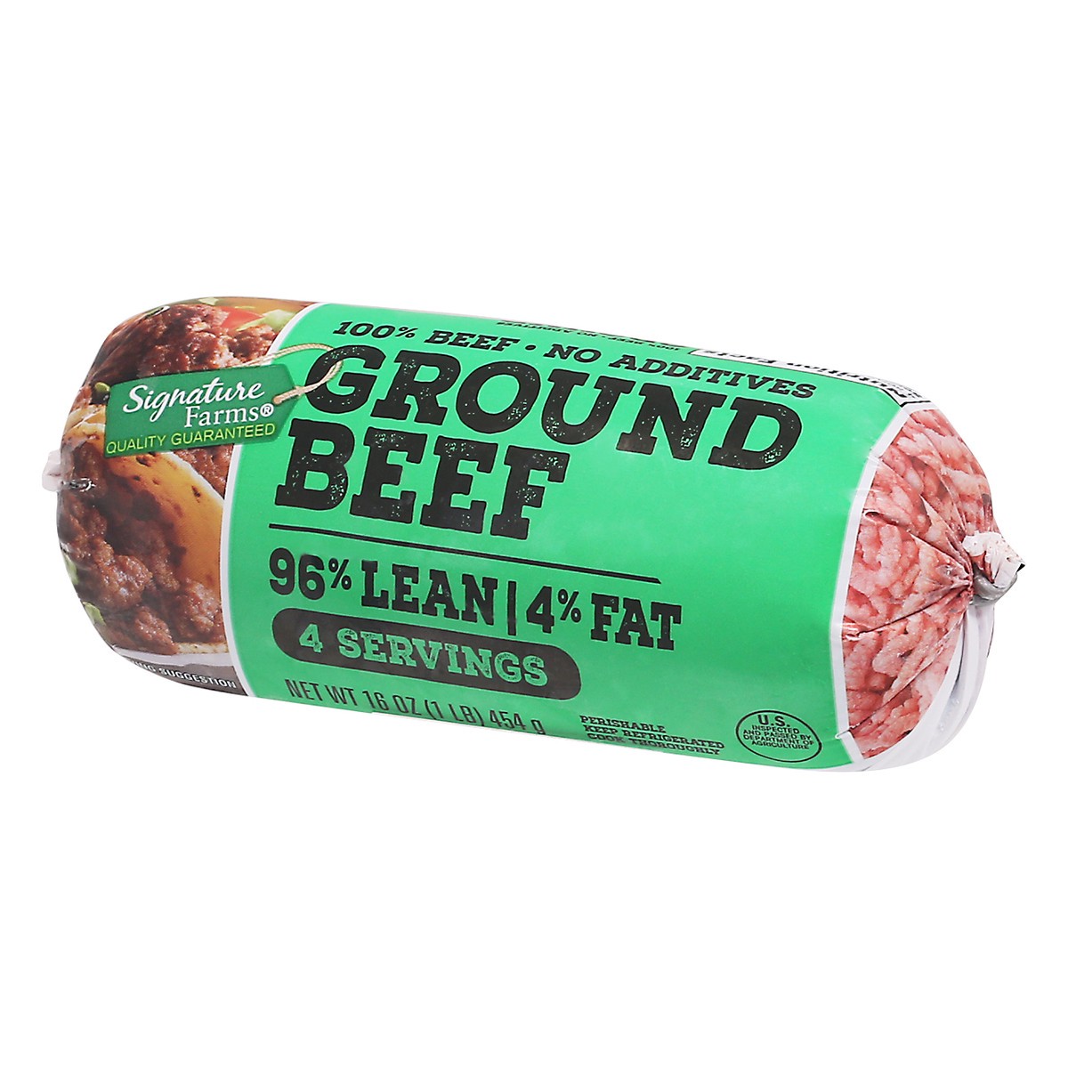 Signature Farms Ground Beef 96% Lean 4% Fat Chub 16 Oz | Shipt