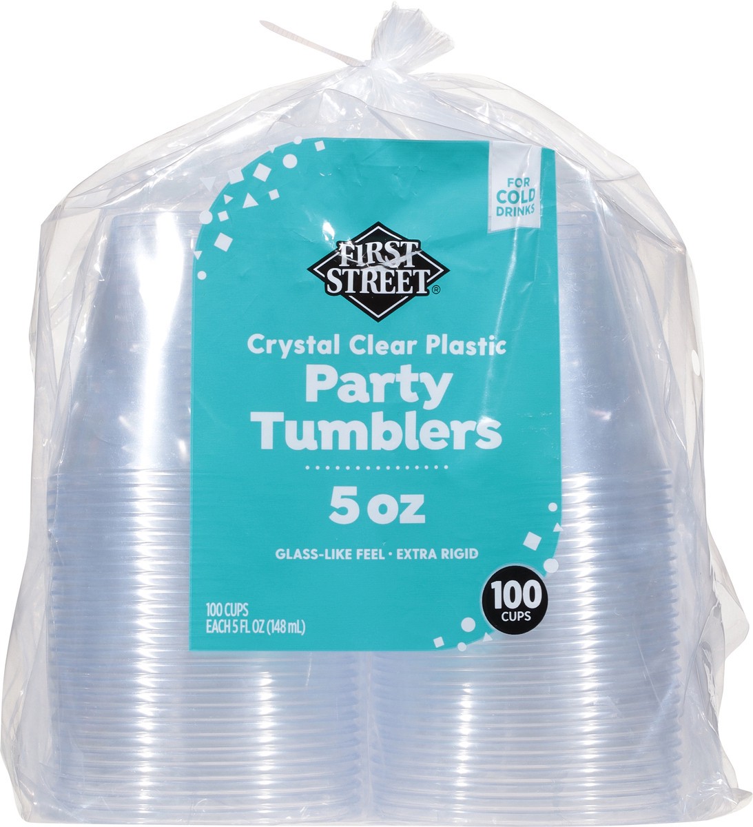 slide 11 of 12, First Street Crystal Clear Tumblers, 100 ct