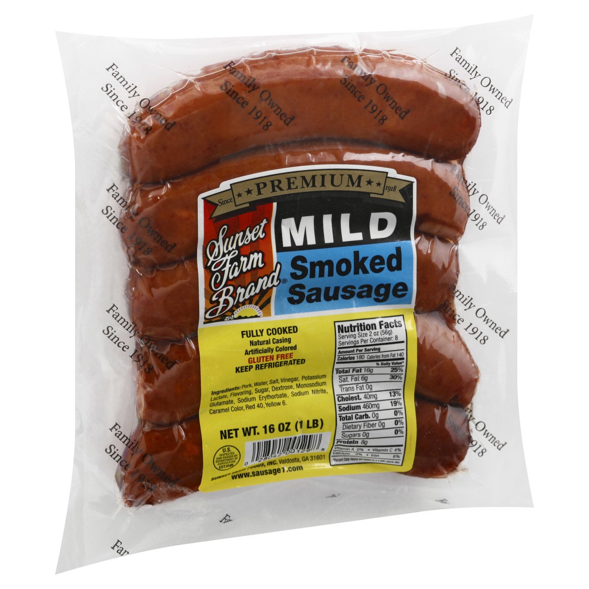 slide 4 of 9, Sunset Farm Brand Mild Smoked Sausage 16 oz, 16 oz