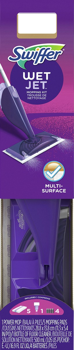 slide 2 of 2, Swiffer WetJet Floor Mop Starter Kit (1 Spray Mop, 5 Mopping Pads, 1 Floor Cleaner Liquid Solution), 1 ct