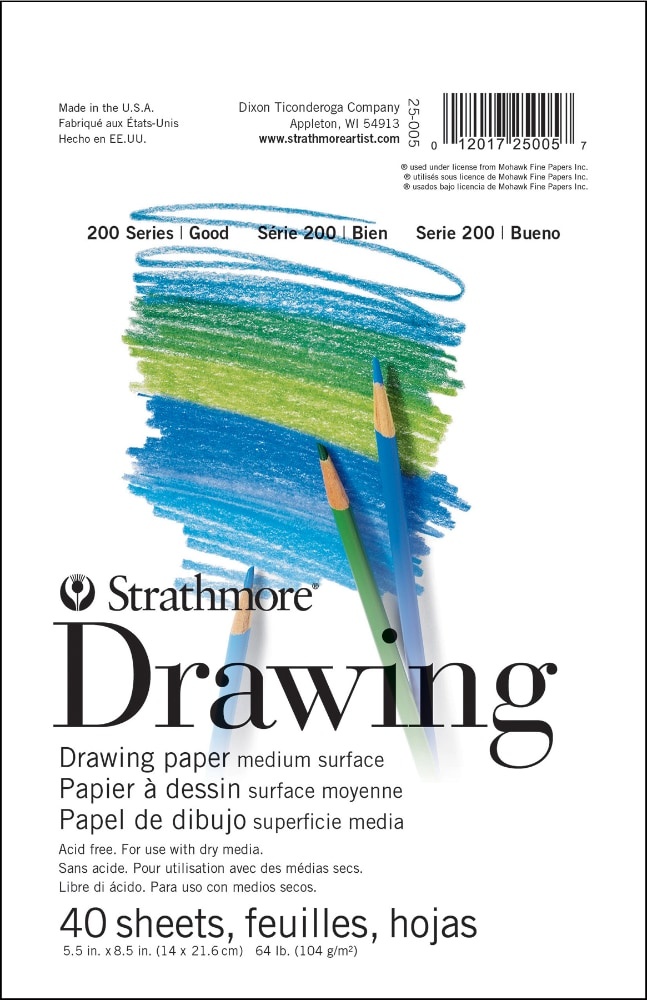 slide 1 of 1, Strathmore Drawing Paper, 5.5 in x 8.5 in