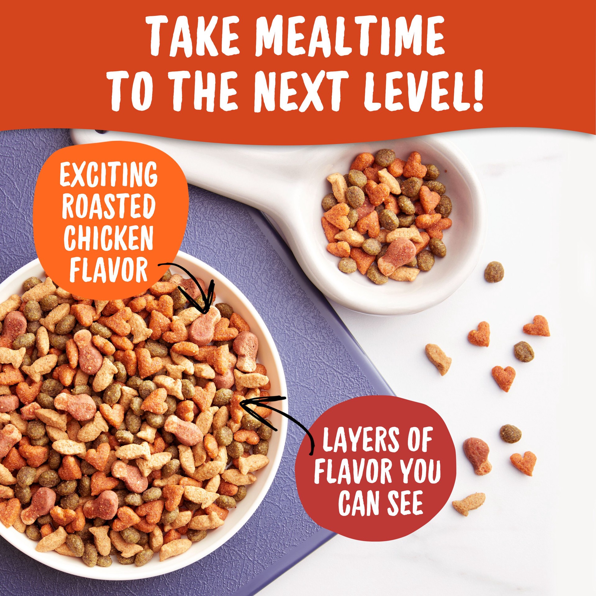 slide 5 of 7, Meow Mix Tasty Layers Gravy-Coated Mix Roasted Chicken Flavor Coated in Homestyle Gravy Cat Food 3 lb, 3 lb