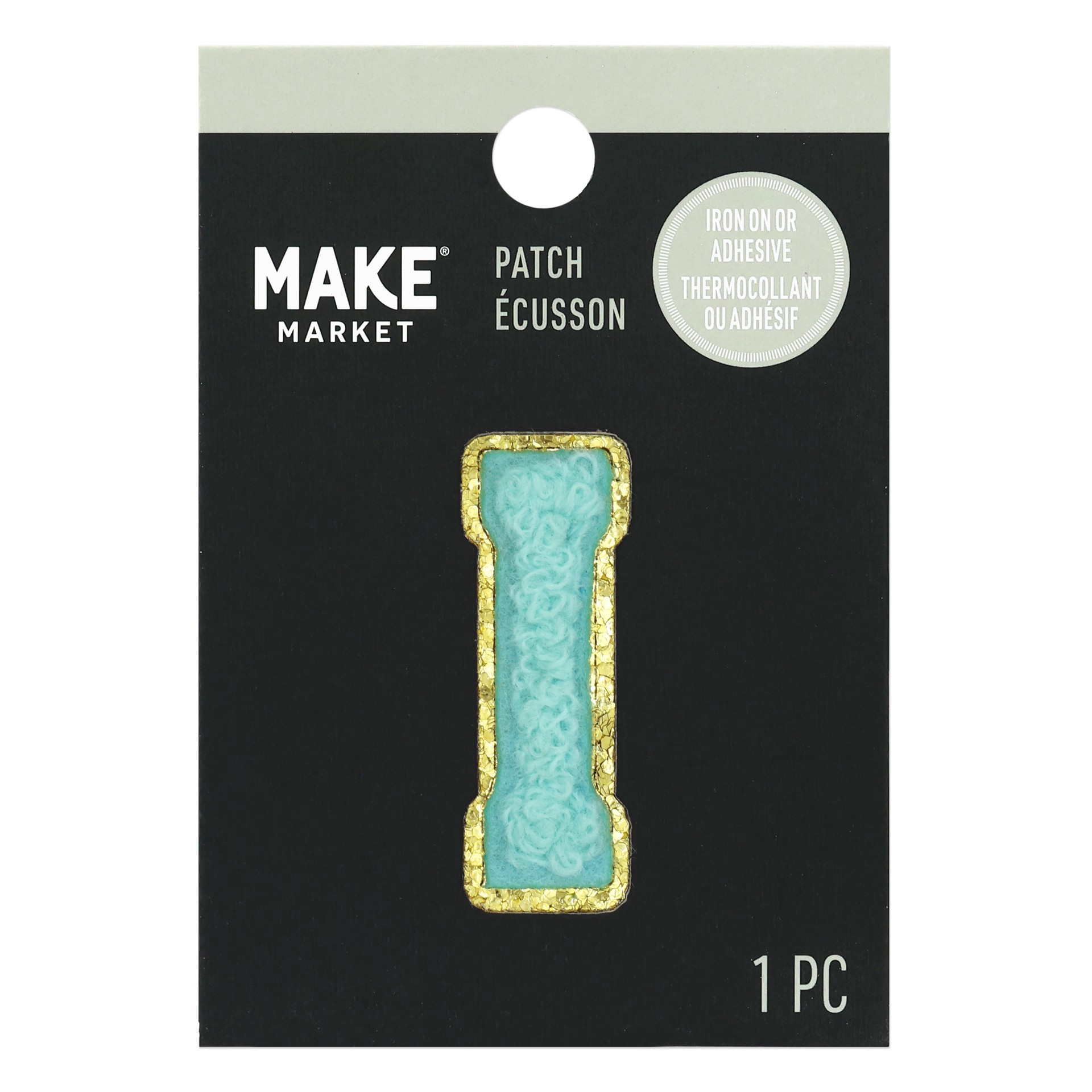slide 2 of 3, 1.5" Mint Chenille Patch By Make Market, 1.5 in