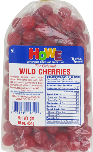 slide 1 of 1, Howe Wild Cherries, 14 oz