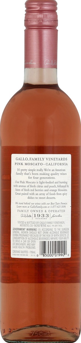slide 4 of 5, Gallo Family Vineyards Blush Wine, 750 ml