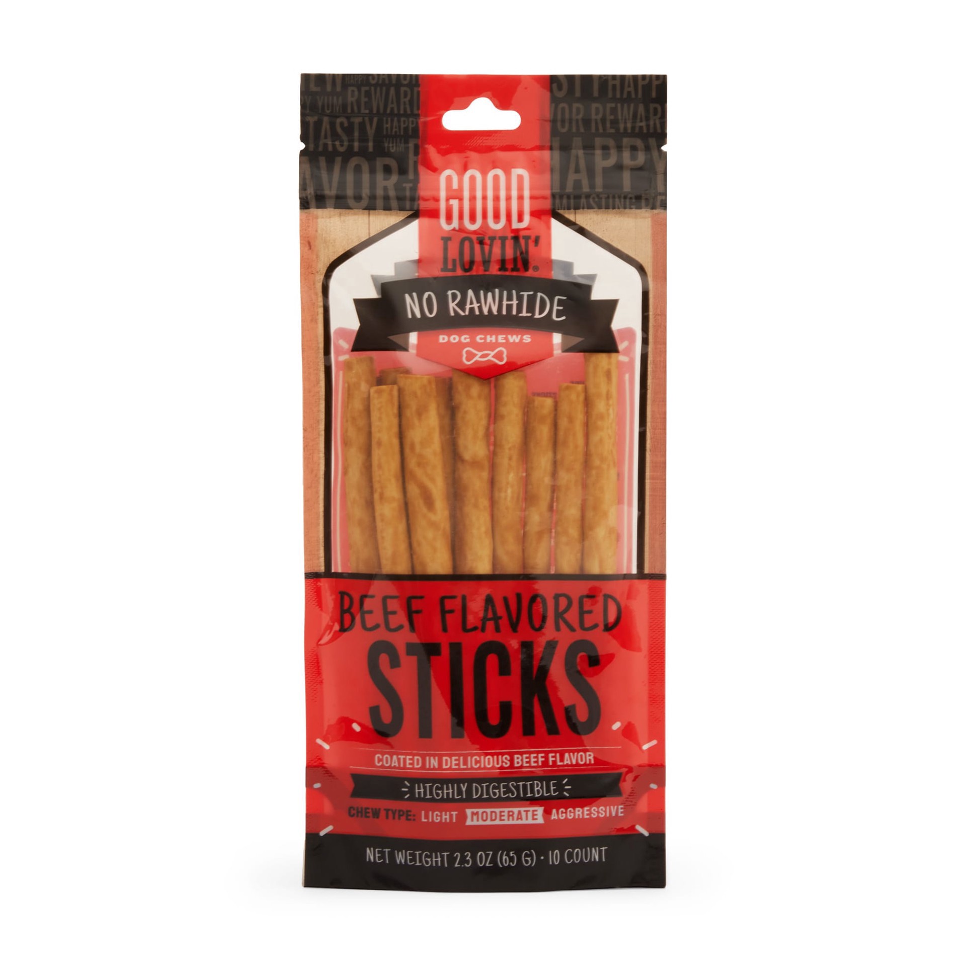 slide 1 of 1, Good Lovin' Beef Basted Stick Dog Treats, 1 ct