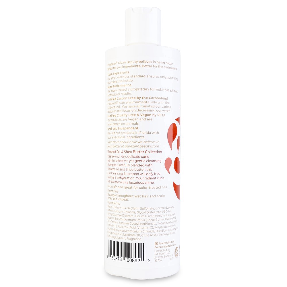 slide 2 of 2, Pure Zero Curl Cleansing Shampoo With Flaxseed Oil & Shea Butter, 12 fl oz
