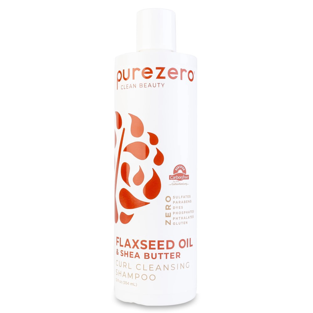 slide 1 of 2, Pure Zero Curl Cleansing Shampoo With Flaxseed Oil & Shea Butter, 12 fl oz