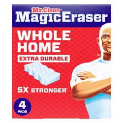 Mr Clean Mr. Clean Magic Eraser Sponge, All Purpose Cleaner, Cleaning Scrubber,whole Home Extra Durable, 4ct