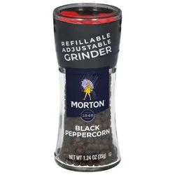 Morton Black Peppercorn Refillable Grinder 1.24 oz