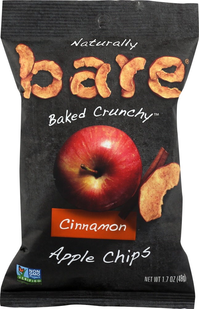 slide 1 of 1, Bare Fruit Crunchy Apple Chips Cinnamon, 1.69 oz