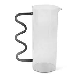 CORE BAMBOO Bklyn Steel Squiggle Pitcher White 44oz