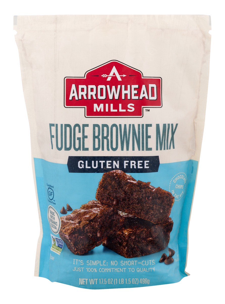 slide 1 of 9, Arrowhead Mills Brownie Mix, Gluten Free, Fudge, 17.5 oz