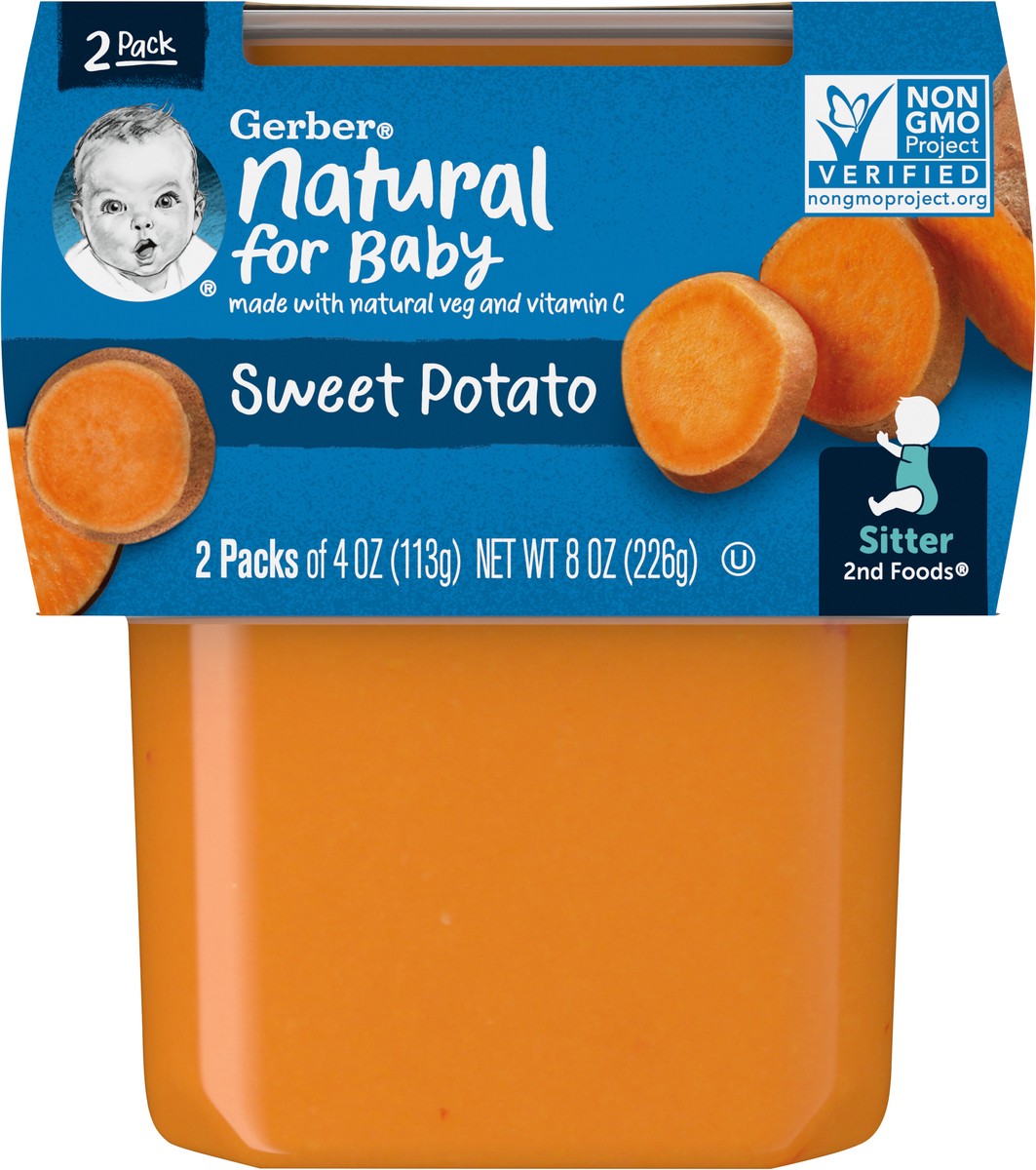 slide 4 of 9, Gerber Sweet Potato Baby Food 4 Oz, 2 Ct, 