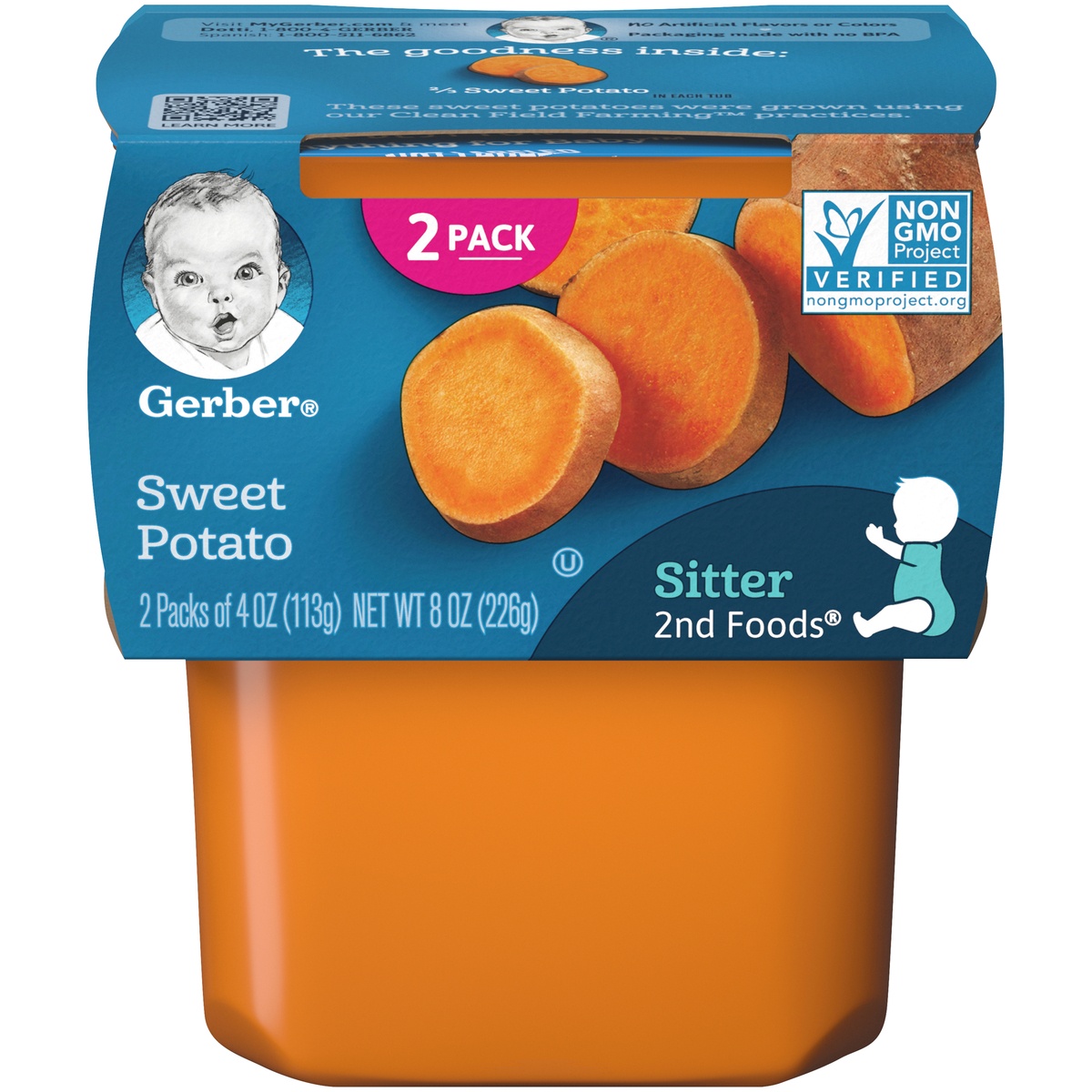slide 1 of 11, Gerber 2nd Foods, Sweet Potatoes Baby Food, 2 ct; 4 oz