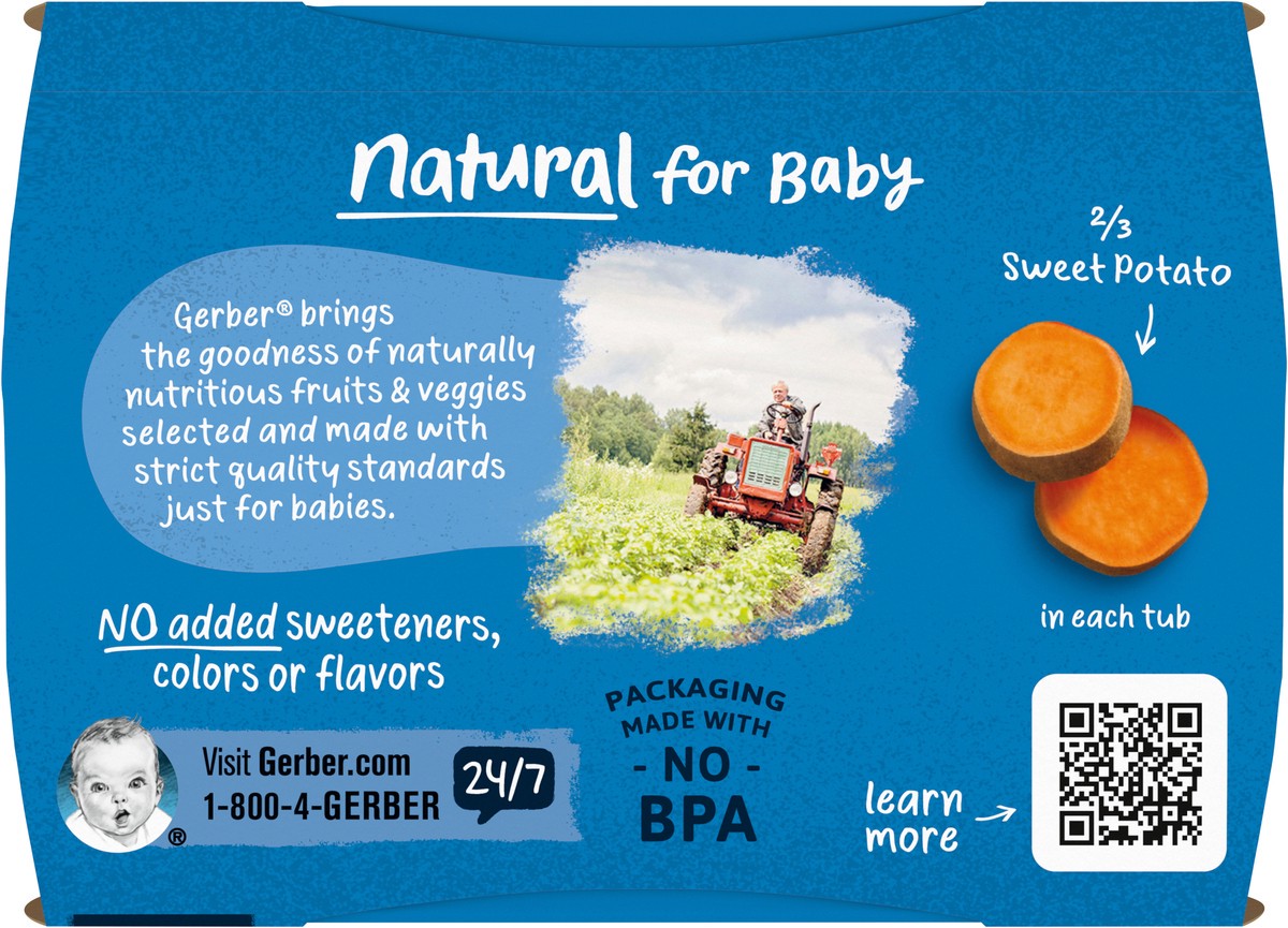slide 6 of 9, Gerber Sweet Potato Baby Food 4 Oz, 2 Ct, 