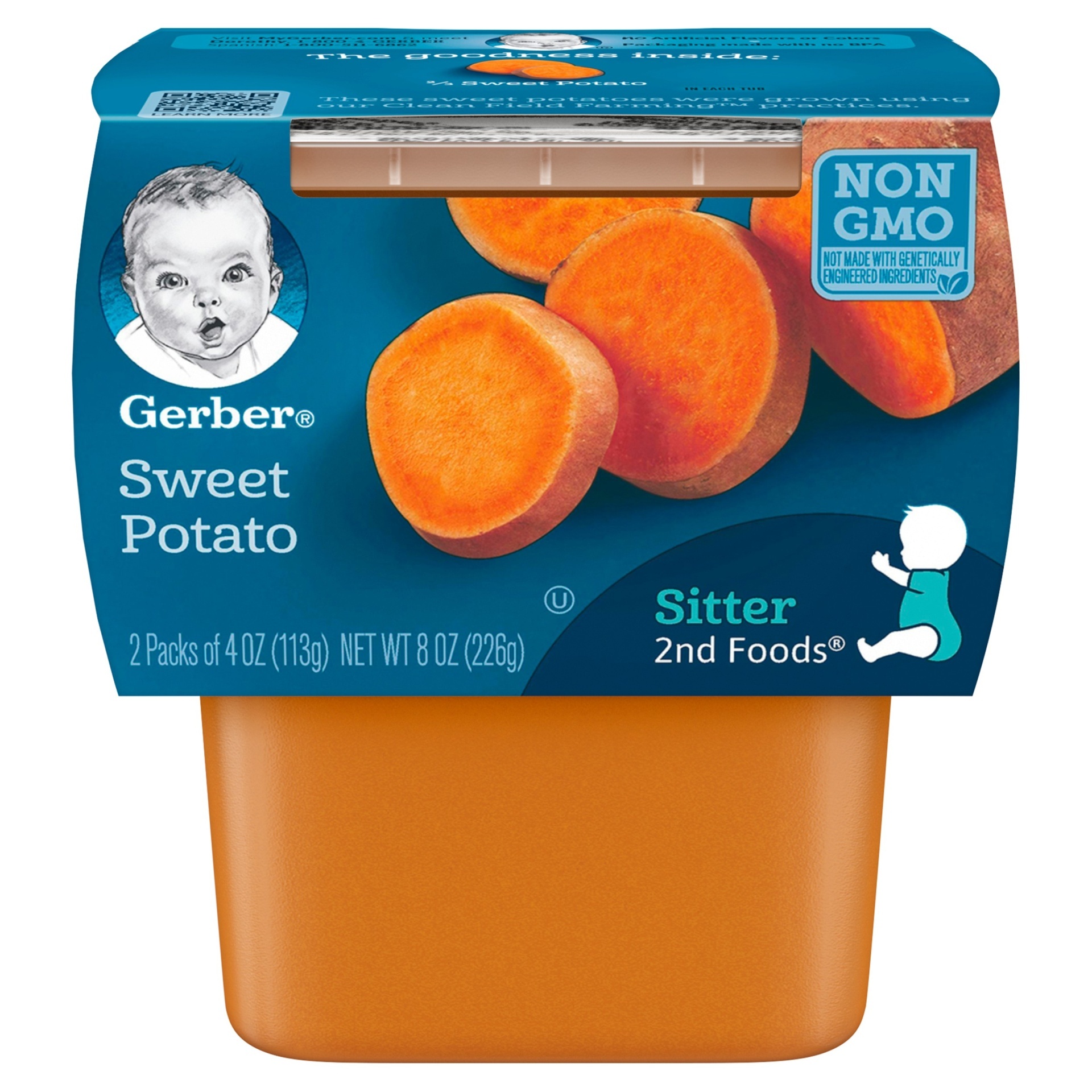Gerber 2nd Foods, Sweet Potatoes Baby Food 2 ct; 4 oz | Shipt